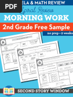 14 - 2nd Grade Morning Work Free 2 Week Sample