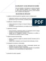 Las Obligaciones Del Empleador y Las Del Empleado en Colombia