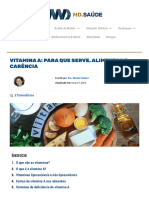 Vitamina A - para Que Serve, Alimentos e Carência - MD - Saúde