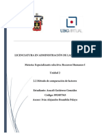 2.2 Método de Comparación de Factores