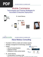 Mobile Commerce: Technologies and Practical Strategies For Successful Enterprise Deployment