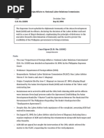 Case Digest - G.R. No. 113191 - Department of Foreign Affairs vs. National Labor Relations Commission