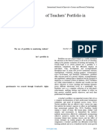 Extensive Usage of Teachers' Portfolio in Reflection of Physics Subject Teaching Strategies For Public Secondary Schools in Moshi District Council, Tanzania