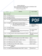 Jadwal Kegiatan Dan Pembagian Bus Kegiatan 31 Juli S.D. 2 Agustus 2024