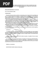 R.M. #1225-85-ED Determinación de Los Cinco Alumnos Que Han Obtenido Los Mas Altos Promedios