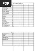 Diesel Generator Logsheet