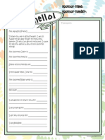 Sponsored Child "Favorites" Letter Template