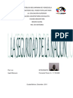 La Seguridad de La Nación en El Marco de La Constitución de La República Bolivariana de Venezuela