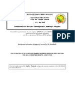 Investment For African Development: Making It Happen: Nepad/Oecd Investment Initiative