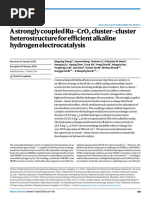 A Strongly Coupled Ru-Cro Cluster-Cluster Heterostructure For Efficient Alkaline Hydrogen Electrocatalysis