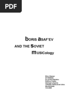 Asaf'Ev and The Soviet Musicology