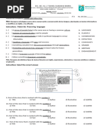 Ex. 2° Trimestre Inglés 1°