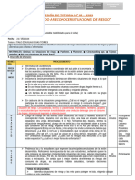 Sesion 1a de Tutoria 08 Devida Aprendiendo A Reconocer Situaciones de Riesgo