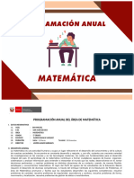 Programacion Anual de Matematica 1° Huanca