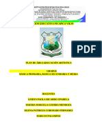 Plan de Area Artística Primaria 2022