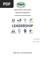 Leadership and Change Management Note For 3rd Year MGMT