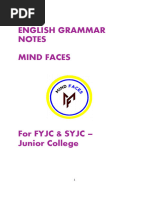 Mind Faces - English Grammar Notes Junior College