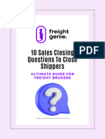 EBOOK 10 Sales Closing Questions To Close Shippers - Ultimate Guide For Freight Brokers