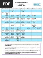 Reuter Group Exercise Studio A JANUARY 2012: 5:30am 5:30am 5:30am 5:30am 5:30am 5:30am 5:30am 5:30am