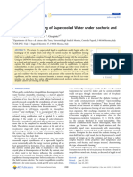 Spontaneous Freezing of Supercooled Water Under Isochoric and Adiabatic Conditions