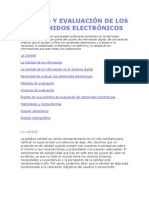 Calidad y Evaluación de Los Contenidos Electrónicos