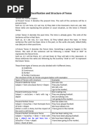 Classification and Structure of Tense