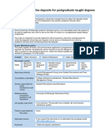 Policy For Tuition Fee Deposits For Postgraduate Taught Degrees