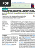 Escherichia Coli Vibrio Cholerae: Journal of Bioscience and Environment Research