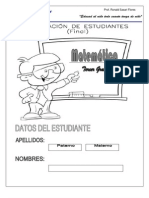 Examen de Matemática 3er Grado Primaria