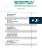 Daftar Hadir Istighosah