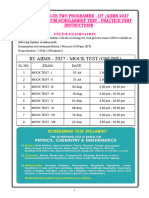 Mock Test Instructions IIT AIIMS 2027