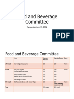 Food and Beverage Committee