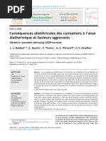 Conséquences Obstétricales Des Conisations À L'anse