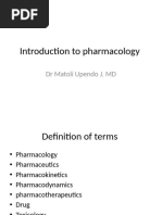 Introduction To Pharmacology by Upendo Matoli