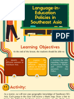 Language-in-Education Policies in Southeast Asia