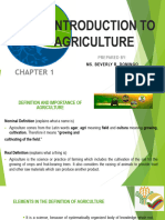 Chapter I. Introduction To Agriculture