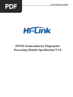 ZW101 Fingerprint Module Datasheet V1.0