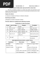 CDE-Semi-micro Inorganic Qualitative Analysis - Practical Paper