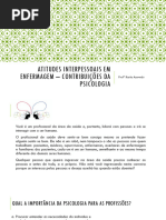 Atitudes Interpessoais em Enfermagem - Contribuições Da Psicologia