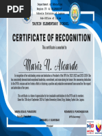 Blue and White Modern Recognition Certificate