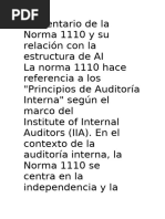 Comentario de La Norma 1110 y Su Relación Con La Estructura de AI - Maria Santiago 100550704