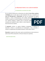 Biossegurança e Bioproteção - Histórico, Risco e Saúde Do Trabalhador