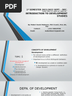 Intoduction To Development Studies L1