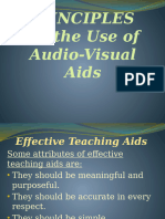 Principles in The Use of Audio Visual Aids