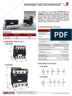 Manual Contatores Linha CJX2 Tetrapolar