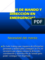 Niveles de Mando y Dirección en Emergencias