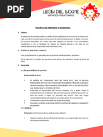 Politica de Permisos y Ausencias N°01POLITICA DE PERMISOS