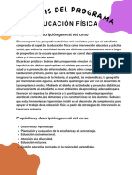 Análisis Del Programa. Ed. Física