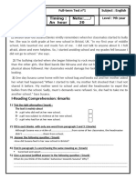 End of Term Test N°1 - 9th Form