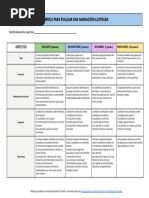 Rúbrica para Evaluar Una Narración Ilustrada